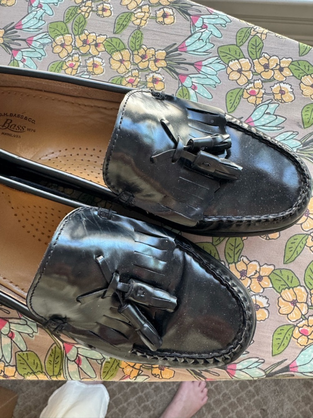 G.H. Bass Co. Black Tassle Loafer - Picture 9 of 10